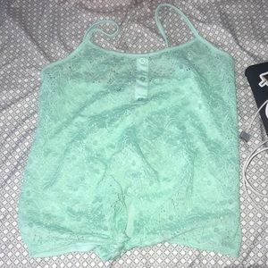 teal crop top
